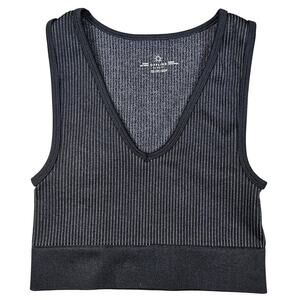 OFFLINE BY AERIE RECHARGE LEAST SUPPORT RIBBED V‑NECK TANK – XS –  CHARCOAL